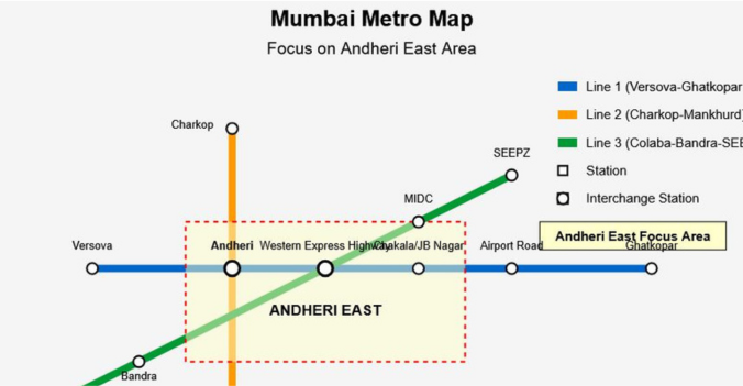 Andheri East Mumbai Metro Rail